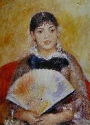 Pierre-Auguste Renoir Femme a l'eventail oil on canvas